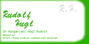 rudolf hugl business card